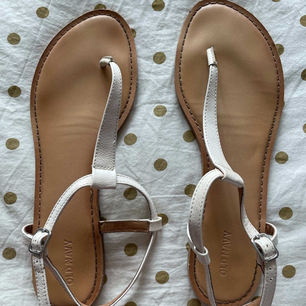 White sandals